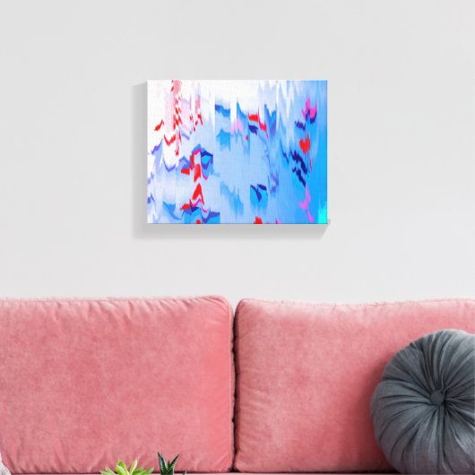 Blauwe lagune canvas afdruk (Insitu (Woonkamer))