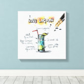 Blauwe lagune canvas afdruk (Insitu (Houten vloer))