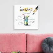 Blauwe lagune canvas afdruk (Insitu (Woonkamer))