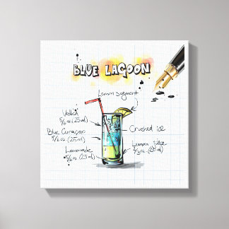 Blauwe lagune canvas afdruk