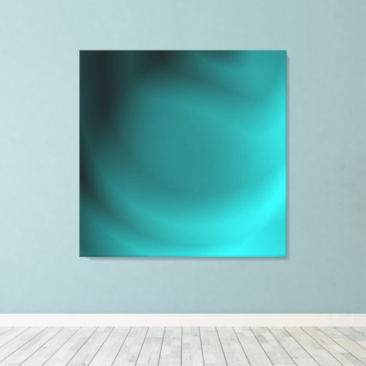 Blauwe lagune canvas afdruk (Insitu (Houten vloer))