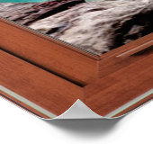 Blauwe lagune-Fake-vensterverlichting Poster (Hoek)