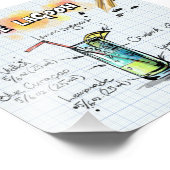 Blauwe lagune foto afdruk (Hoek)