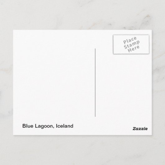 Blauwe lagune, IJsland Briefkaart (Achterkant)