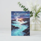 Blauwe Lagune IJsland Briefkaart (Staand voorkant)