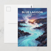 Blauwe Lagune IJsland Briefkaart (Voorkant / Achterkant)