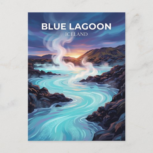 Blauwe Lagune IJsland Briefkaart (Voorkant)