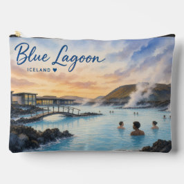 Blauwe Lagune IJsland thermisch bad aquarel  Etui