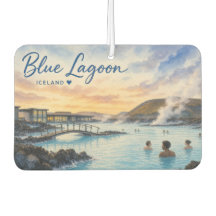 Blauwe Lagune IJsland thermisch bad aquarel 