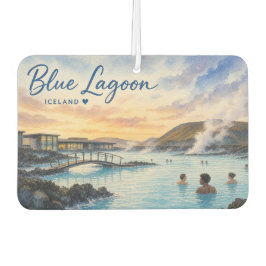 Blauwe Lagune IJsland thermisch bad aquarel  Luchtverfrisser