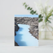 Blauwe lagune in IJsland Briefkaart (Staand voorkant)