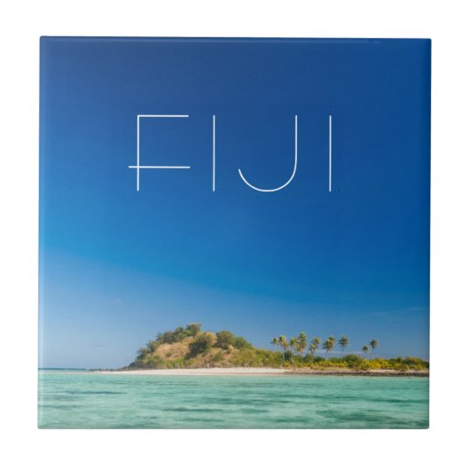 Blauwe Lagune Landschap, Fiji Tegeltje (Voorkant)