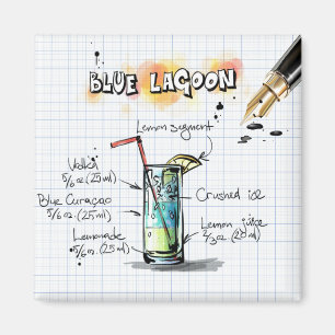 Blauwe lagune magneet