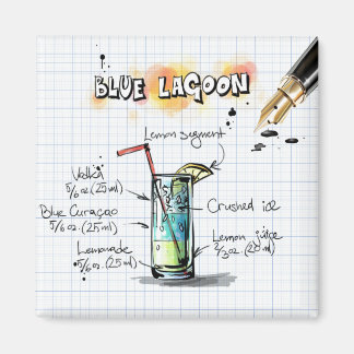 Blauwe lagune magneet