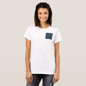 Blauwe Lagune Middennacht Kasseien Patchwork Terra T-shirt (Voorkant volledig)