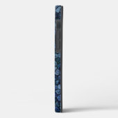 Blauwe Lagune Middernacht Klinker Patchwork Terraz Case-Mate iPhone Case (Achterkant / Links)