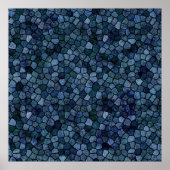 Blauwe lagune Midnight Poster (Voorkant)