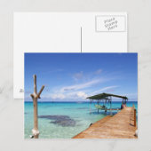 Blauwe lagune op de Tuamotus, Frans-Polynesië Briefkaart (Voorkant / Achterkant)