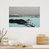 Blauwe lagune van IJsland Poster (Keuken)