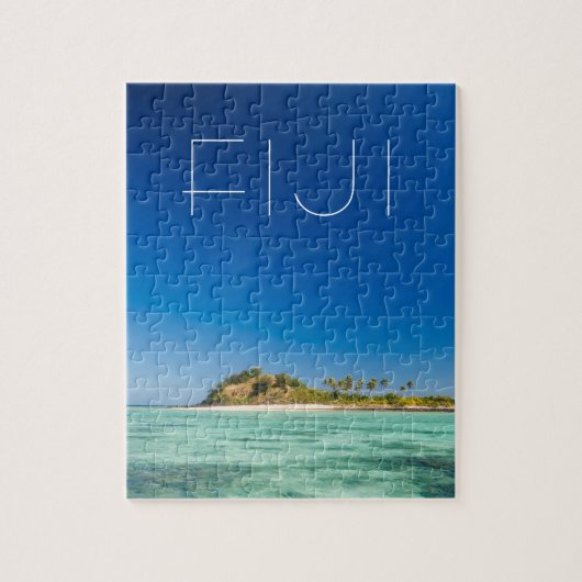 Blauwe Lagune Zeegezicht, Fiji Legpuzzel (Verticaal)