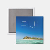 Blauwe Lagune Zeegezicht, Fiji Magneet (Voorkant / Achterkant)