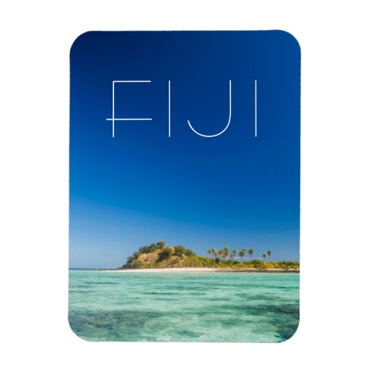 Blauwe Lagune Zeegezicht, Fiji Magneet (Verticaal)