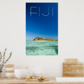 Blauwe Lagune Zeegezicht, Fiji Poster (Keuken)