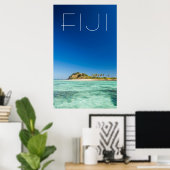 Blauwe Lagune Zeegezicht, Fiji Poster (Thuiskantoor)