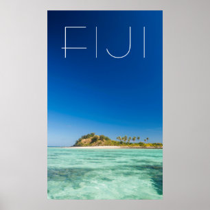 Blauwe Lagune Zeegezicht, Fiji Poster