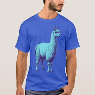 Blauwe lama t-shirt