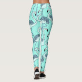Blauwe lamingos leggings (Achterkant)