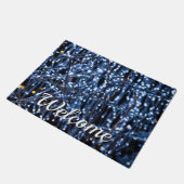 Blauwe lampjes Abstract Welkom Doormat Deurmat (Schuin)