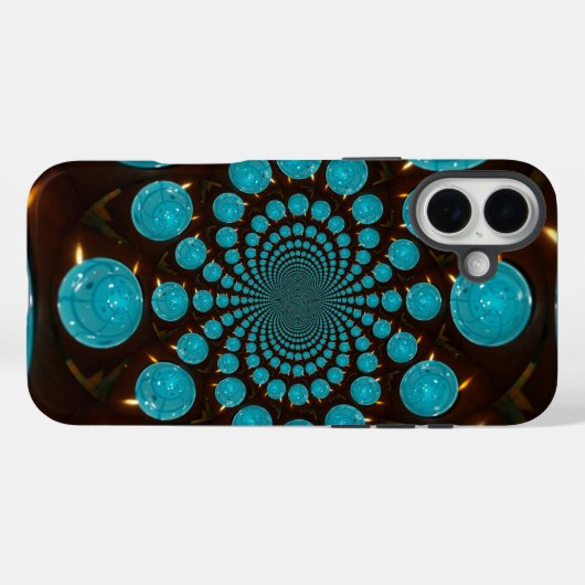 Blauwe lampjes Case-Mate iPhone case (Achterkant (horizontaal))