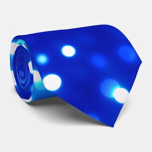 Blauwe lampjes stropdas (Opgerold)