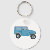 Blauwe Land Cruiser Sleutelhanger (Voorkant)