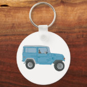Blauwe Land Cruiser Sleutelhanger (Achterkant)
