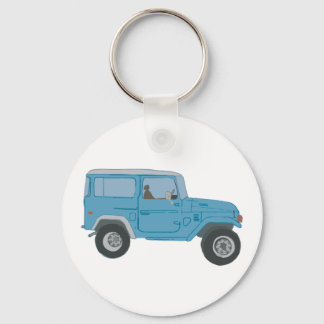 Blauwe Land Cruiser Sleutelhanger