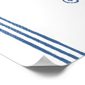 Blauwe  landelijke boerderij poster (Hoek)