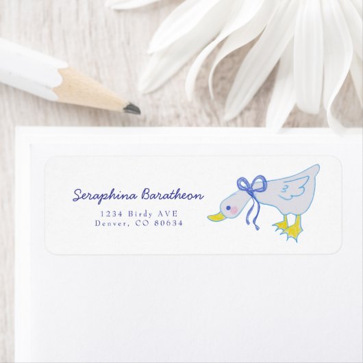 blauwe landgans etiket (Insitu)