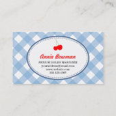 Blauwe landrode kersen, rode rode kersen visitekaartje (Achterkant)