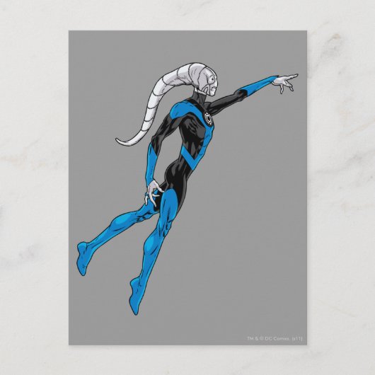 Blauwe lantaarn 10 briefkaart (Voorkant)