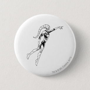 Blauwe lantaarn 11 ronde button 5,7 cm