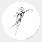 Blauwe lantaarn 11 ronde sticker (Voorkant)