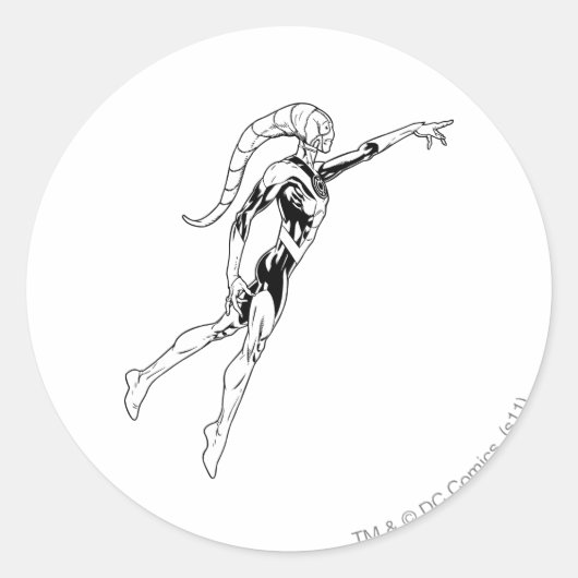 Blauwe lantaarn 11 ronde sticker (Voorkant)