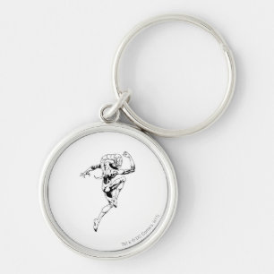 Blauwe lantaarn 3 sleutelhanger