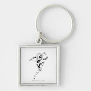 Blauwe lantaarn 3 sleutelhanger