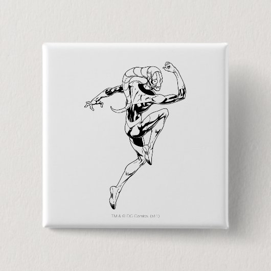 Blauwe lantaarn 3 vierkante button 5,1 cm (Voorkant)