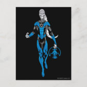 Blauwe lantaarn 4 briefkaart (Voorkant)