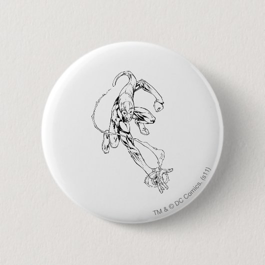 Blauwe lantaarn 9 ronde button 5,7 cm (Voorkant)