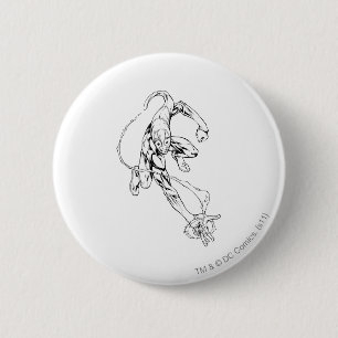 Blauwe lantaarn 9 ronde button 5,7 cm